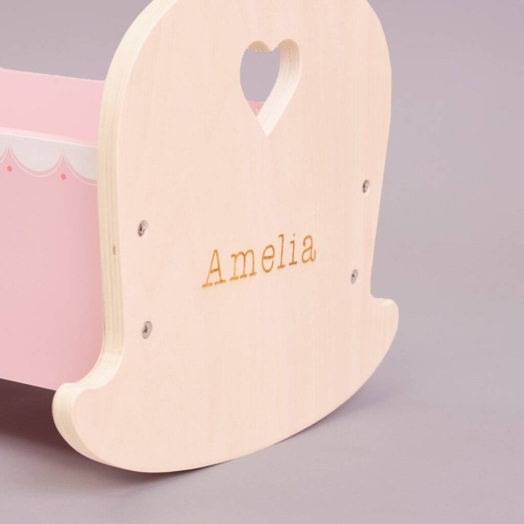 Personalised Doll's Cradle Wooden Toy 18m+ By My 1st Years