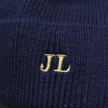 Mens Wool Beanie Hat Personalised Bed Socks Gift Set, 7 of 8