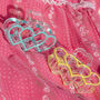 Heart Trio Claw Hair Clip In Yellow, thumbnail 2 of 2