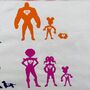 Personalised Tea Towel Superhero Family, thumbnail 8 of 9