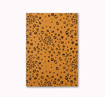 A5 Lay Flat Mustard Leopard Print Notebook Journal, 2 of 9