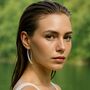 Rose Gold Plated Sterling Silver Curved Drop Earrings, thumbnail 6 of 8