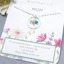 Family Birthstone Circle Necklace Sterling Silver For Mum, Grandma, thumbnail 1 of 6