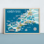 Cornwall Map Print, thumbnail 1 of 2