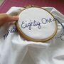 Personalised Birth Year Hand Embroidered T Shirt, thumbnail 2 of 8