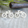 Bicycle Cufflinks In Sterling Silver, thumbnail 1 of 3