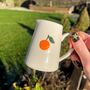 Ceramic Milk Jug With Embossed Orange Motif, thumbnail 7 of 7