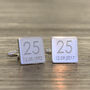 Personalised Anniversary Square Cufflinks, thumbnail 2 of 5