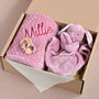 Personalised Dusty Pink Gift Set For Baby Girl, thumbnail 1 of 7