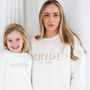 Embroidered Wifey Sweatshirt Jumper With Optional Personalisation, thumbnail 8 of 9