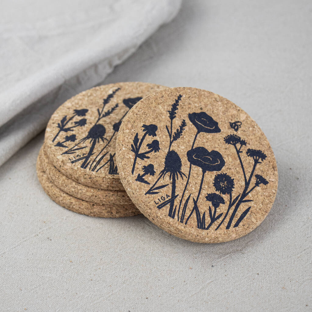 Cork Placemats And Coasters | Wildflowers, 1 of 6