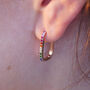 Rainbow Rectangular Hoop Earrings, thumbnail 5 of 7