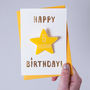 Personalised Star Birthday Badge Card, thumbnail 2 of 3