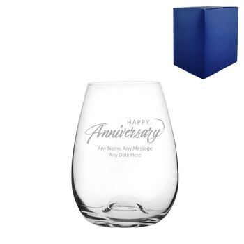 Personalised Couple's Anniversary Wine Goblet Pair, 3 of 5