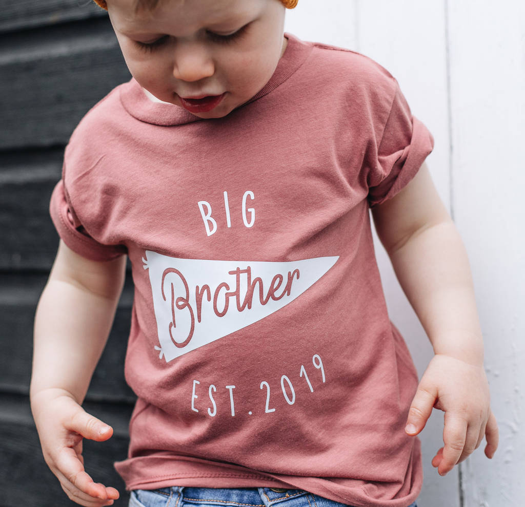 Personalised Big Brother New Baby Sibling T Shirt, 1 of 9