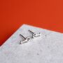 Sterling Silver Lobster Stud Earrings, thumbnail 1 of 9