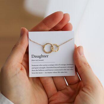 Daughter Necklace – Interlocking Rings, Gift For Daughter, 10 of 10