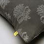 Mandawa Fan Flower Pattern Cushion Cover In French Grey, thumbnail 1 of 5