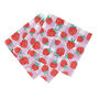 Strawberry Gingham Paper Party Napkins X 20, thumbnail 1 of 3