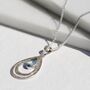 Infinity Universe Blue Topaz Silver Necklace, thumbnail 1 of 8