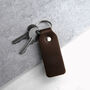 Handmade Personalised Special Date Fob Leather Keyring, thumbnail 3 of 7