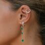 Esmera Green Onyx Sterling Silver Threader Earrings, thumbnail 1 of 9