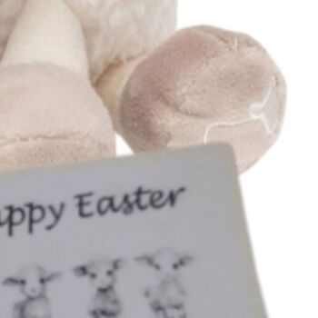 Happy Easter White Sheep Soft Toy + Gift Card + Box, 5 of 6