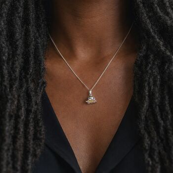 Personalised Sterling Silver May Birth Flower Pendant Necklace, 4 of 9