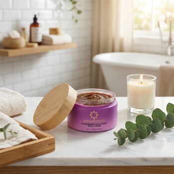 Organic Body Scrub Strawberry And Coconut, 2 of 5