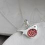 Memorial Ashes Silver Robin Necklace, thumbnail 1 of 8