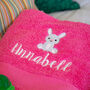 Children's Personalised Bunny Bath Towel, thumbnail 1 of 10