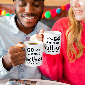 'Go Ask Your Mother And Father' Mug Set, 2 of 6