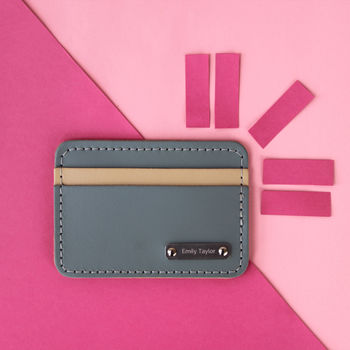 Personalised Leather Card Holder, 3 of 8