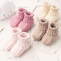 Luxury Cotton Personalised Baby Booties With Name, thumbnail 12 of 12