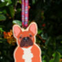French Bulldog Hanging Wooden Christmas Decoration, thumbnail 6 of 6