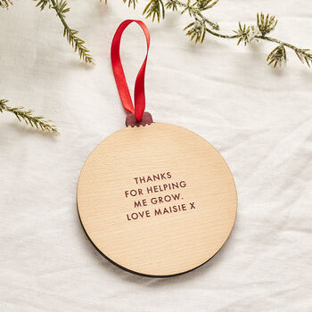 Personalised Floral Christmas Bauble Teacher Gift, 2 of 3
