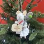 Personalised Tennis Mouse Christmas Bauble, thumbnail 1 of 4