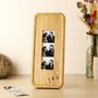 Solid Oak Photobooth Frame With Personalisation And Photo Strip Print Option, thumbnail 4 of 11