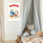 Babar Family Picnic Nursery Art Print, thumbnail 4 of 4