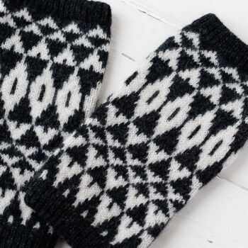 Mirror Knitted Wrist Warmers, 9 of 10