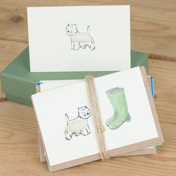 Boxed Collection Of Westie Gift Cards, 6 of 6