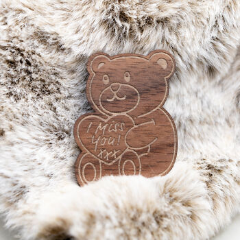 Little I Miss You Pocket Hug Token 3x, Walnut Bear, Letter Box Gift, Keepsake, 3 of 5