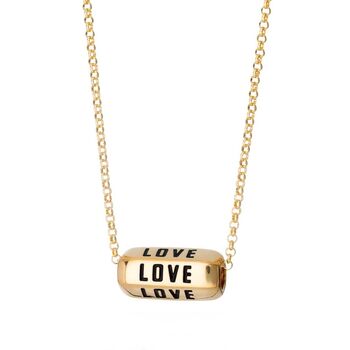 Love Is All Around Necklace, Black, 5 of 7