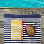 Personalised Wedding Gift, Beach Towel, Leather Strap, thumbnail 3 of 11
