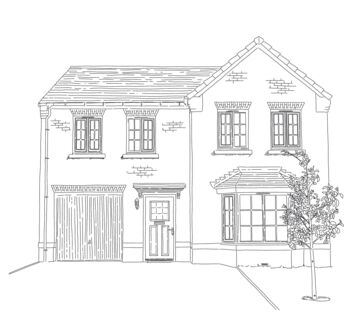 Personalised House Portrait Line Drawing, 6 of 10