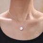 Sterling Silver Genuine Flower Shape Baroque Pearl Pendant Necklace, thumbnail 7 of 12