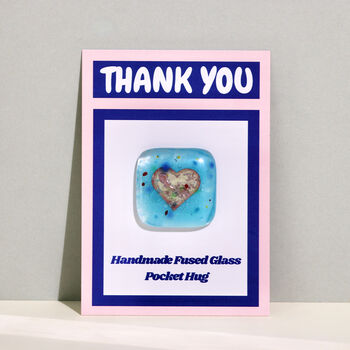 Handmade Glass Letterbox Keepsake Greeting Card Gift Pocket Hugs, 8 of 10