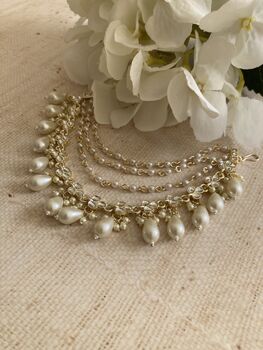 Gold Pearl Ear Chain/Kaan Chain, 6 of 6