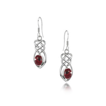 Poppy Earrings | Sterling Silver Celtic Knot With Real Flowers, 2 of 8