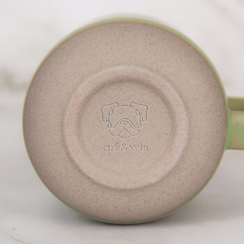 Dachshund Engraved Green Ceramic Tea/ Coffee Mug, 3 of 3